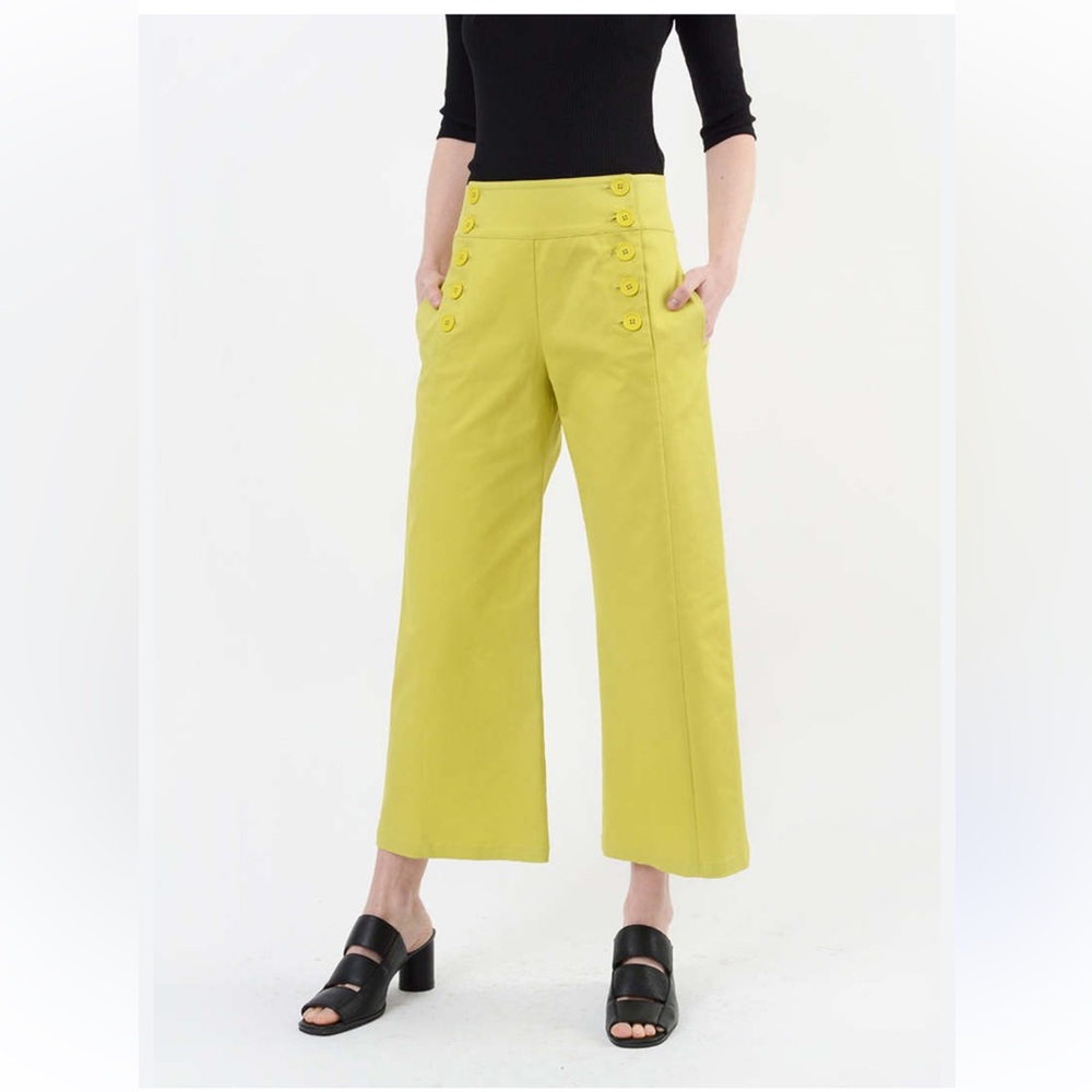 Meg by Megan Kinney Sailor Citron Cropped Pants